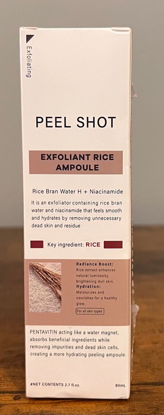Dr. Melaxin Peel Shot Exfoliant Rice Ampoule 80ml (2.7 fl oz) - Brand New